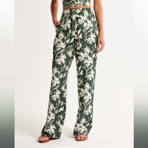 Abercrombie linen blend pull on pant